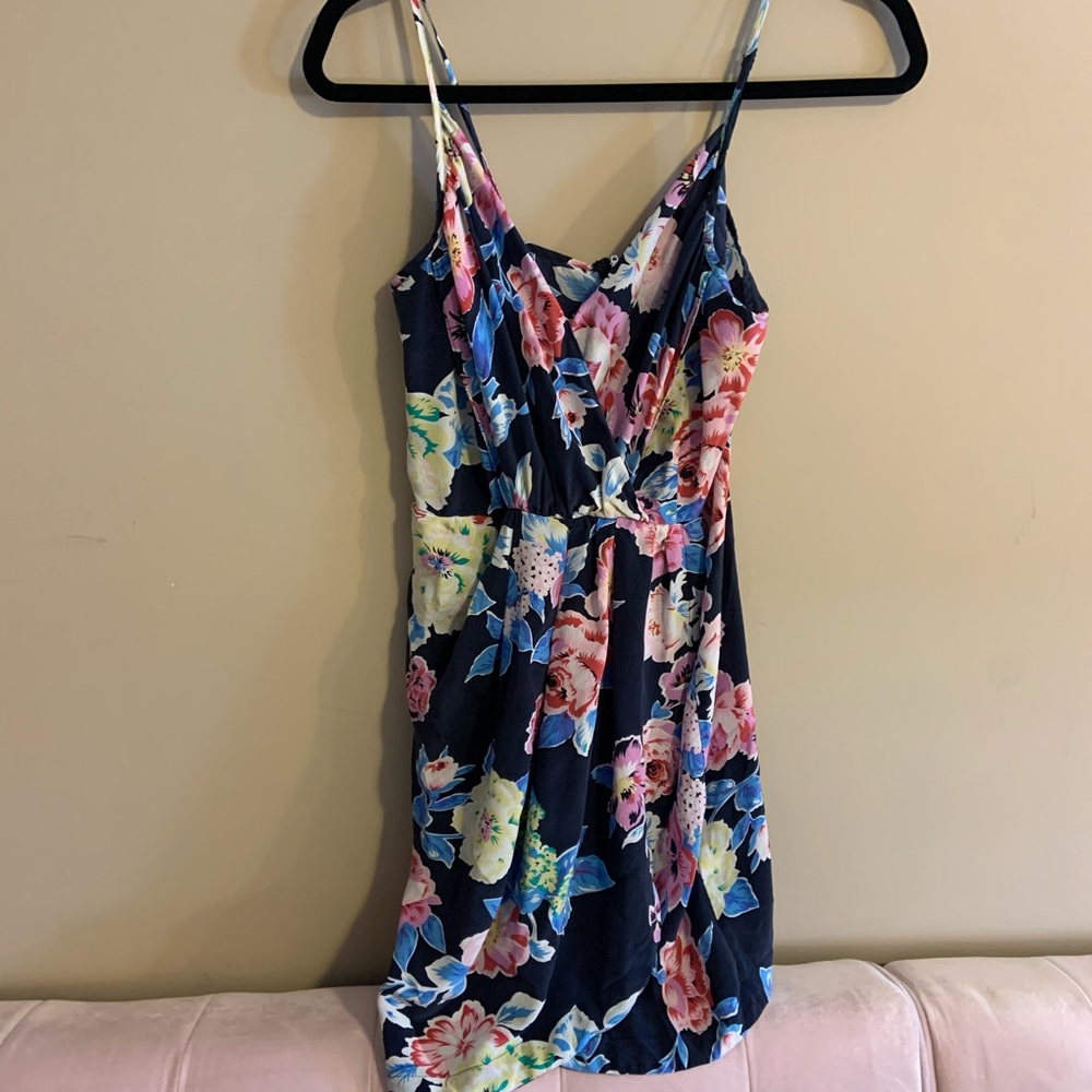 Yumi Kim floral silk faux wrap dress, small